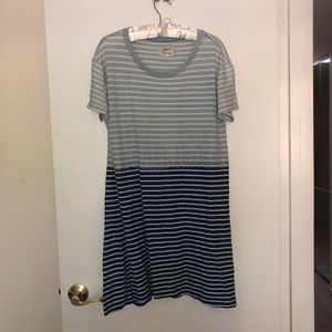 Current/Elliott Ombre Striped Tee Shirt Dress